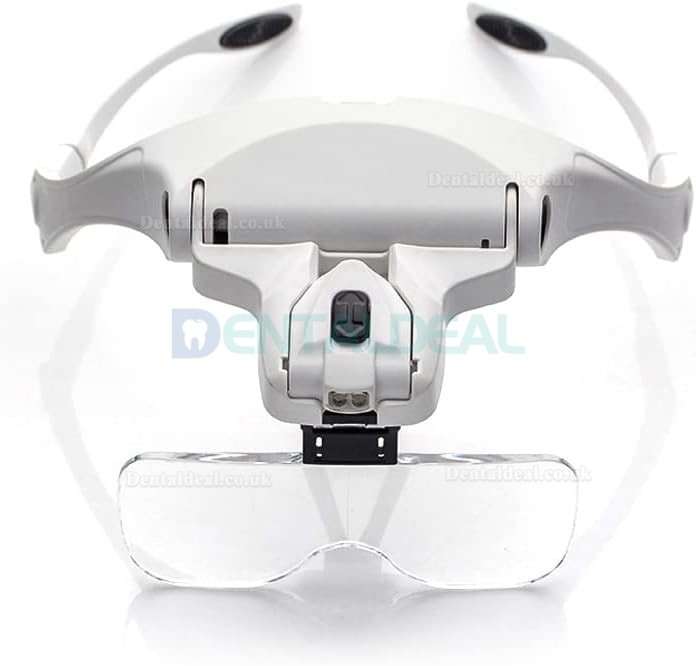 5 Lens Dental Loupes Headlight Dentist Binocular Glasses Magnifier with LED HeadLight