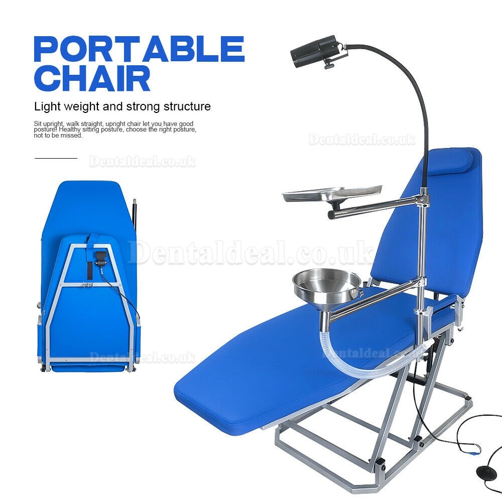 Greeloy Portable Folding Chair with LED Cold Light and Instrument Tray GU-P109 Kit