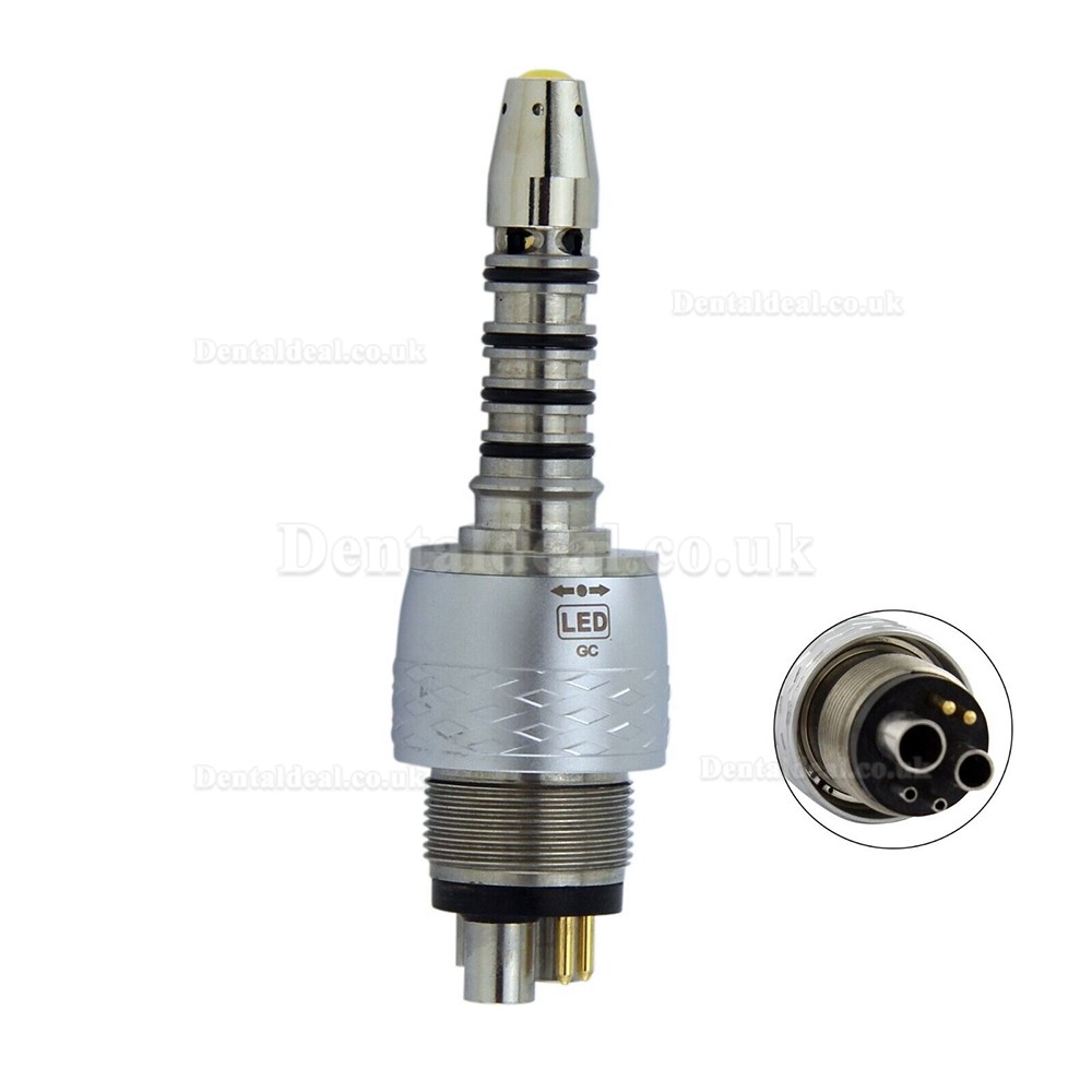 YUSENDENT CX229-GS Dental LED Quick Coupling 6 Hole Fit Sirona R/F Fiber Optic High Speed Handpiece